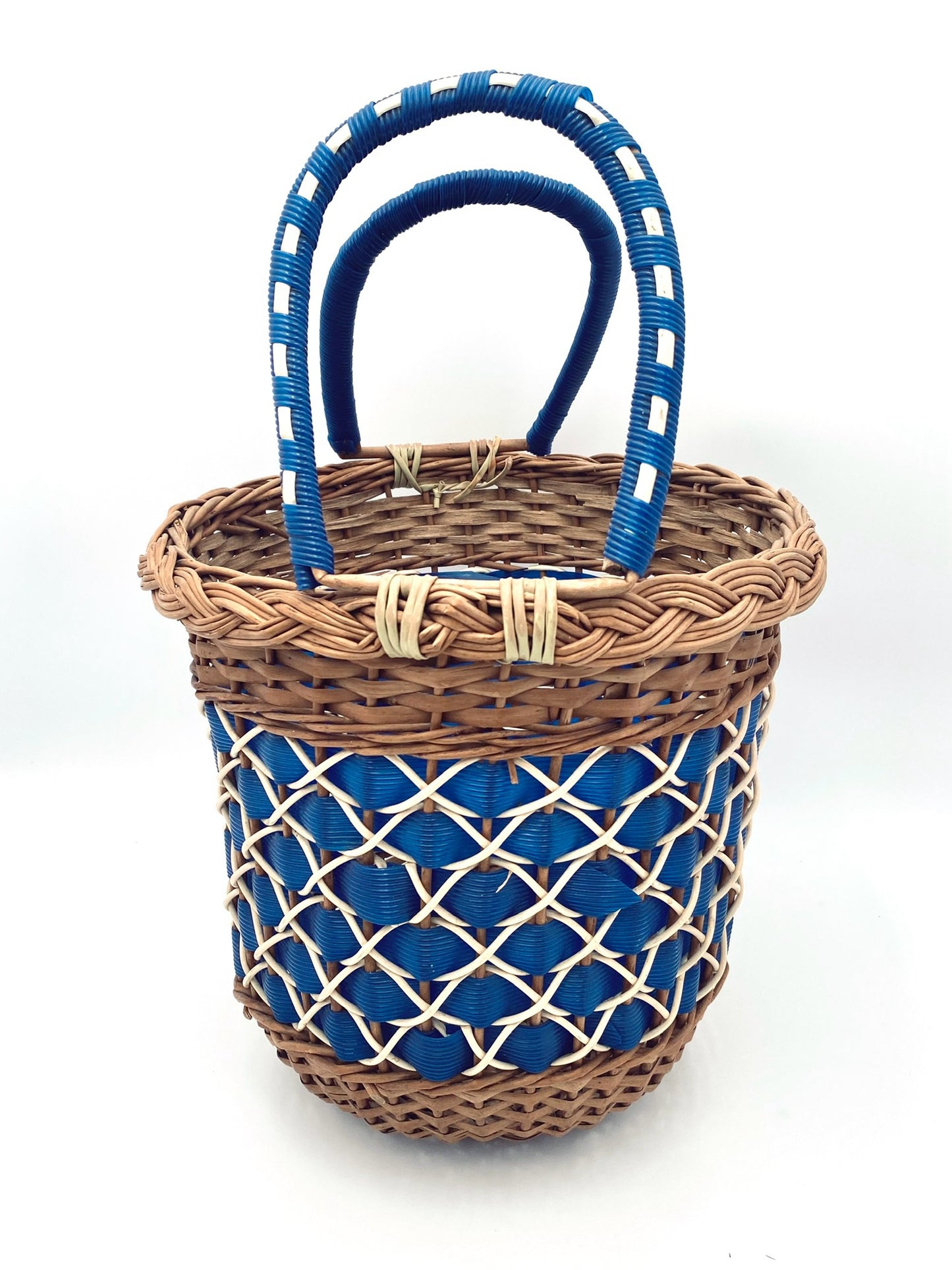 Le panier bleu et blanc