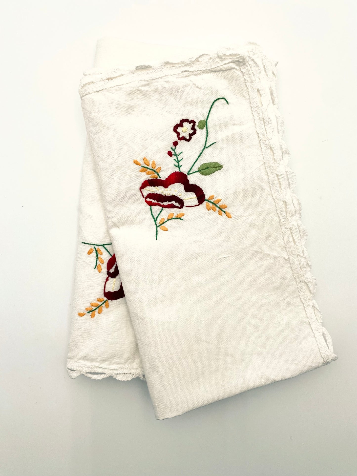 Les serviettes brodées