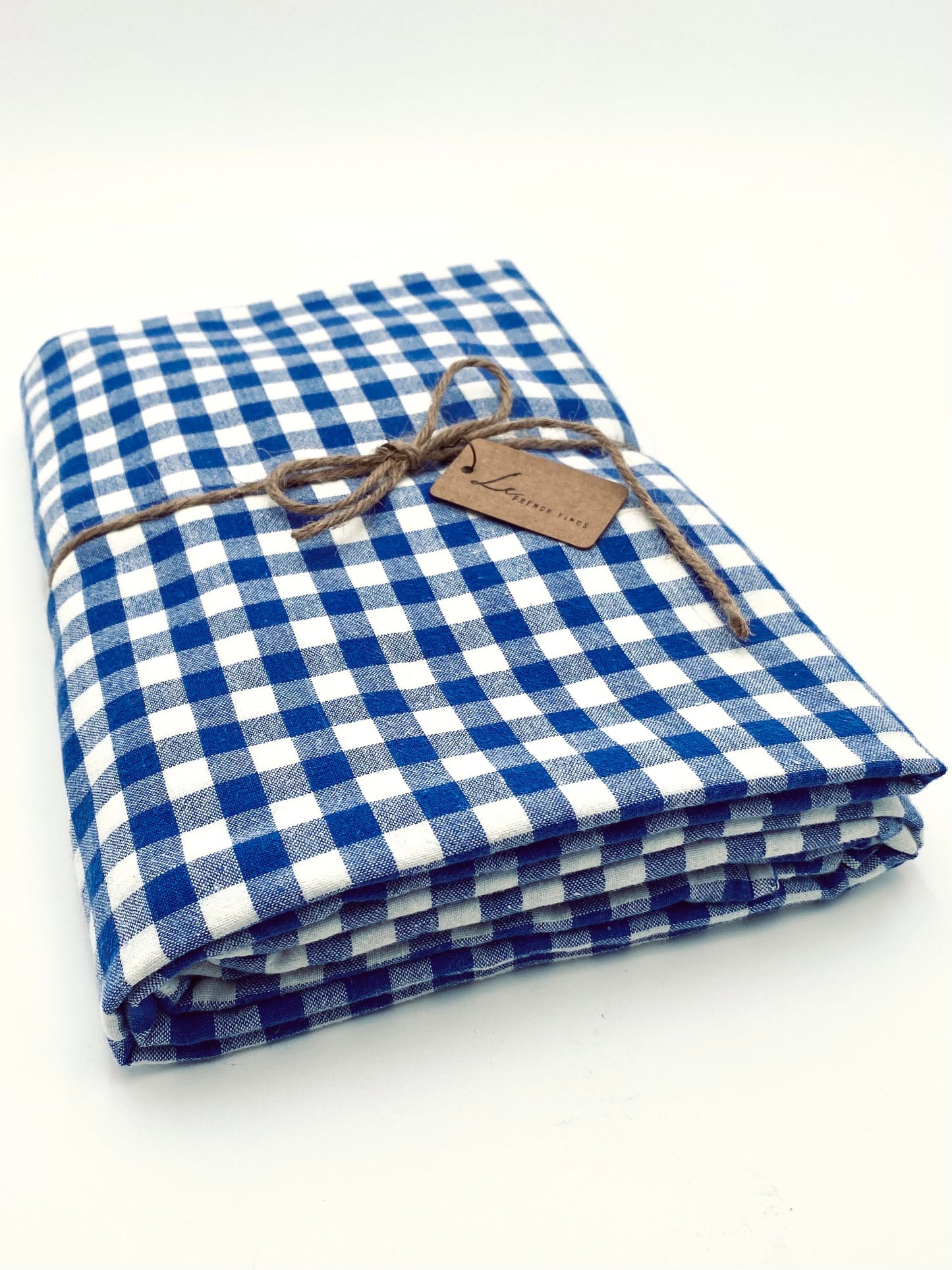 La nappe à carreaux vichy bleus et blancs