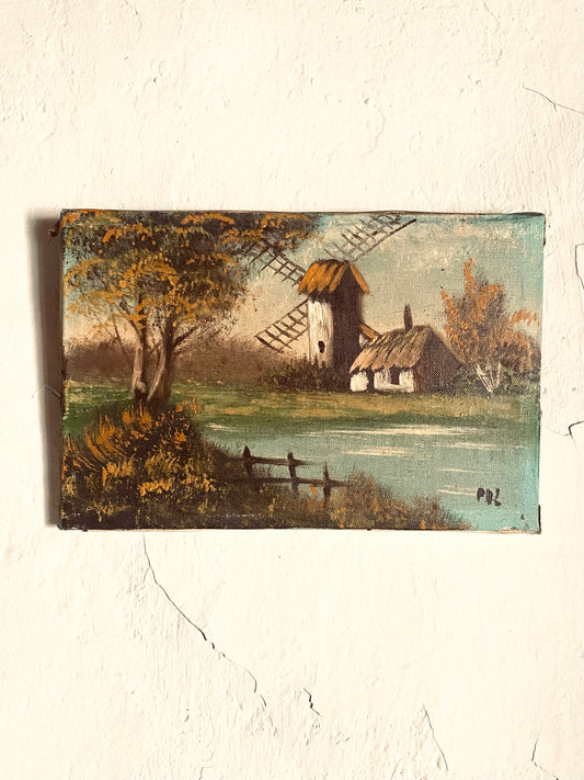 Le petit tableau avec le moulin
