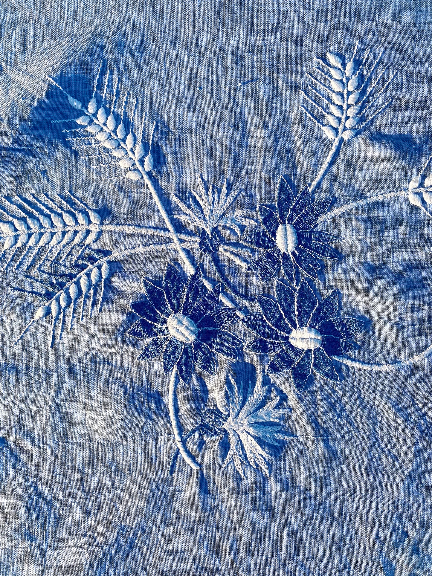 La nappe en lin bleu
