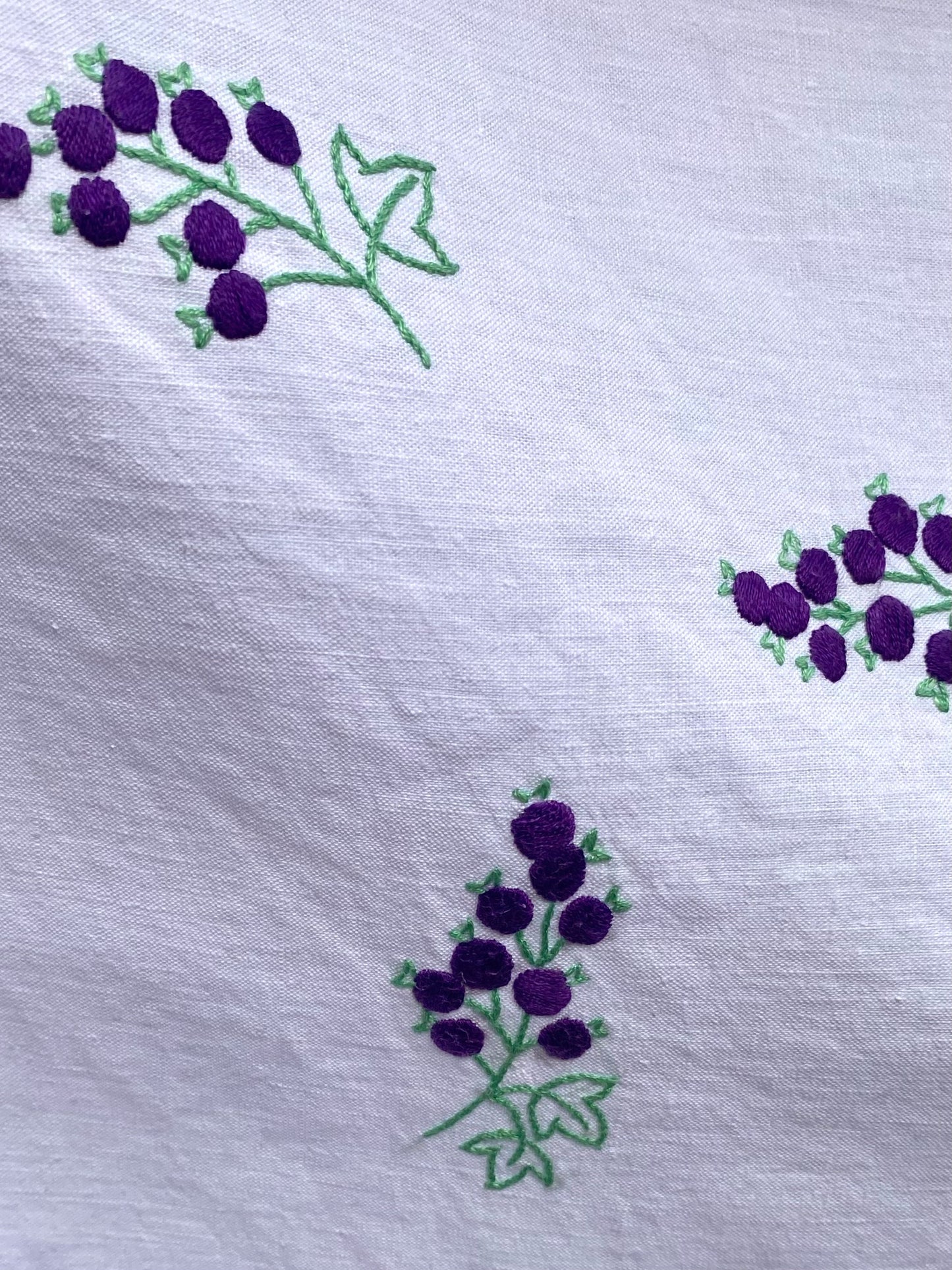 La nappe avec raisins brodés